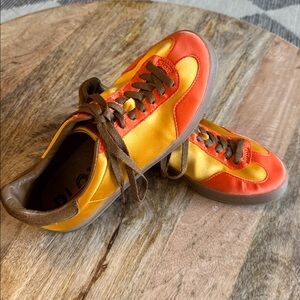 Jeffrey Campbell Orange, yellow, and tan shoes